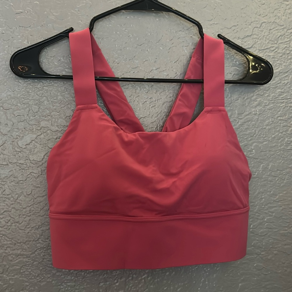 Athleta Pink longline sports bra